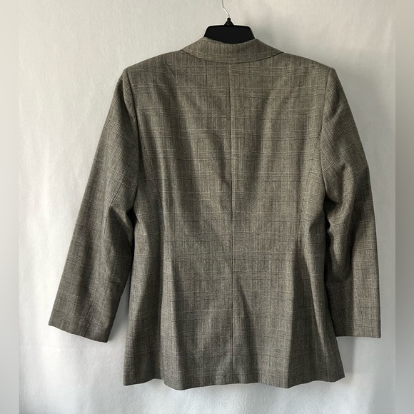 Havre’ Bernard Size 14 100% Wool Black/White Plaid Blazer - Picture 6 of 10